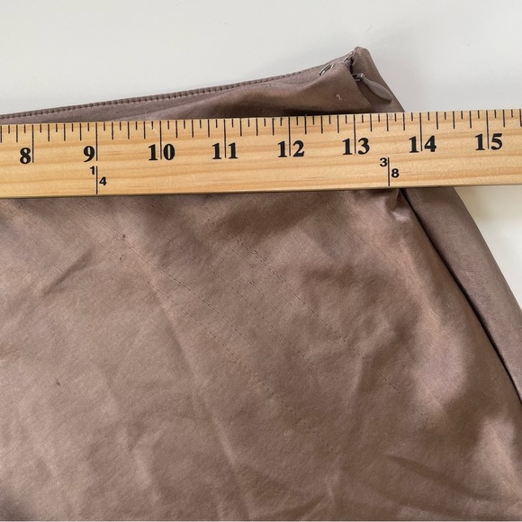 Oak+Fort Women's Taupe Bronzer Silky Flutter Mini Skirt Size 0 - Picture 5 of 9